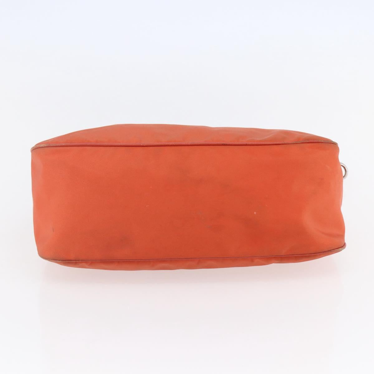 PRADA Shoulder Bag Nylon Orange Auth 146486
