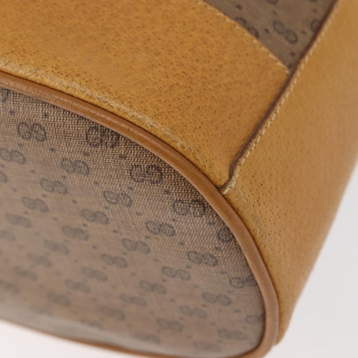 GUCCI Micro GG Supreme Shoulder Bag PVC Beige Gold 001 084 0850 Auth 146489