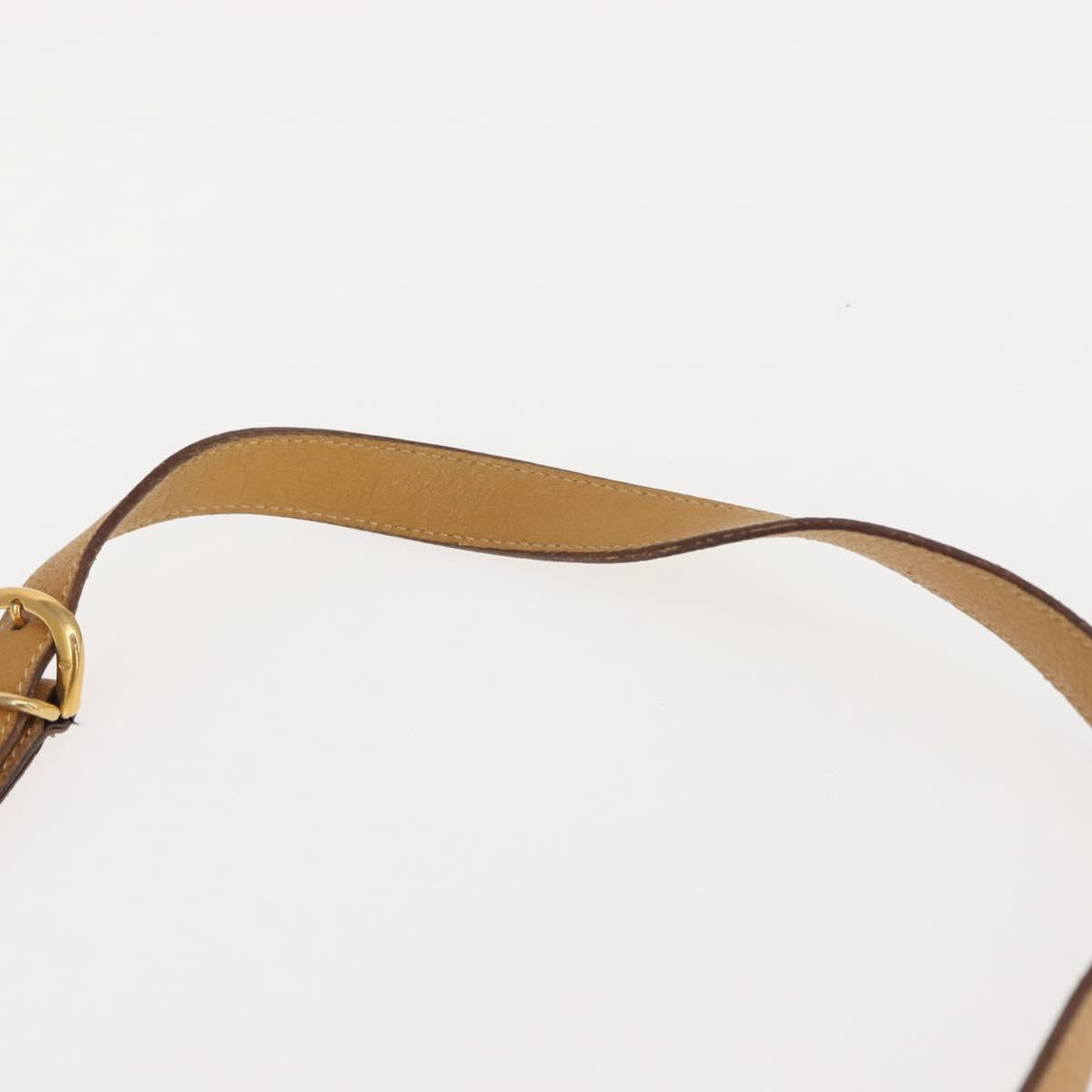 GUCCI Micro GG Supreme Shoulder Bag PVC Beige Gold 001 084 0850 Auth 146489