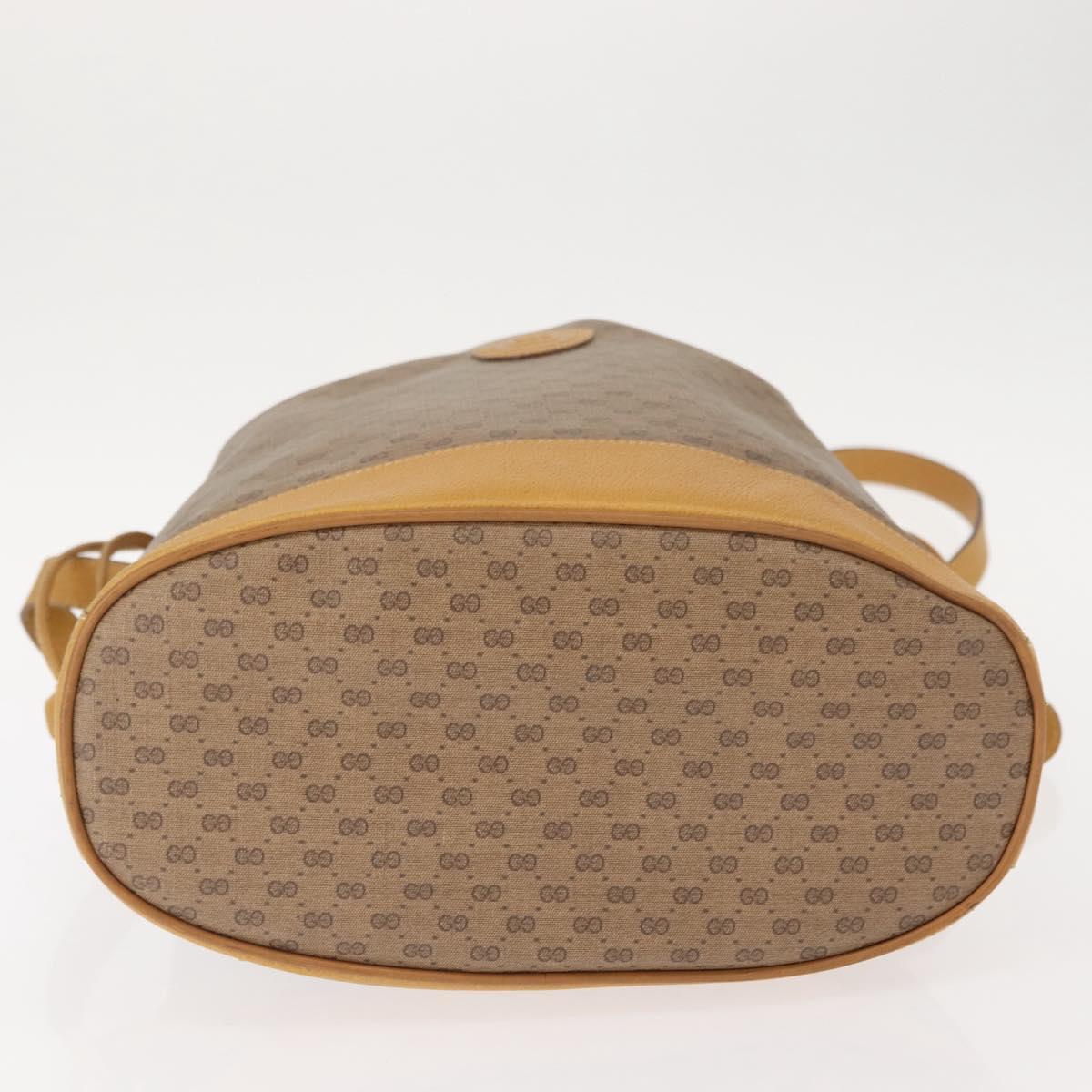 GUCCI Micro GG Supreme Shoulder Bag PVC Beige Gold 001 084 0850 Auth 146489