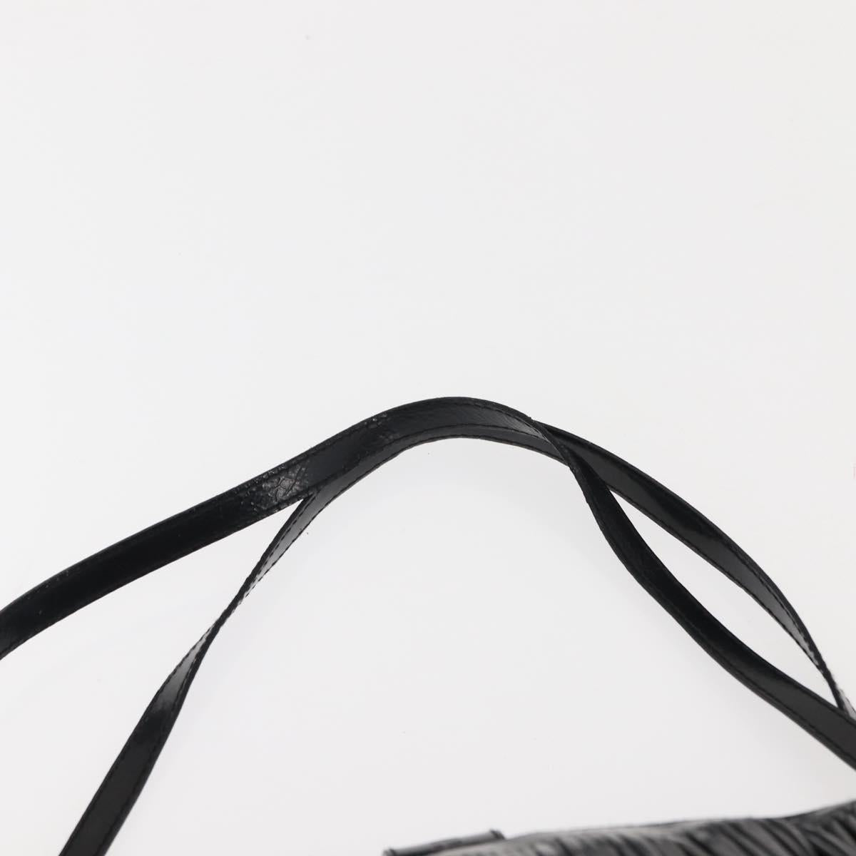 CHANEL Choco Bar Tote Bag Canvas Black Silver CC Auth 146496