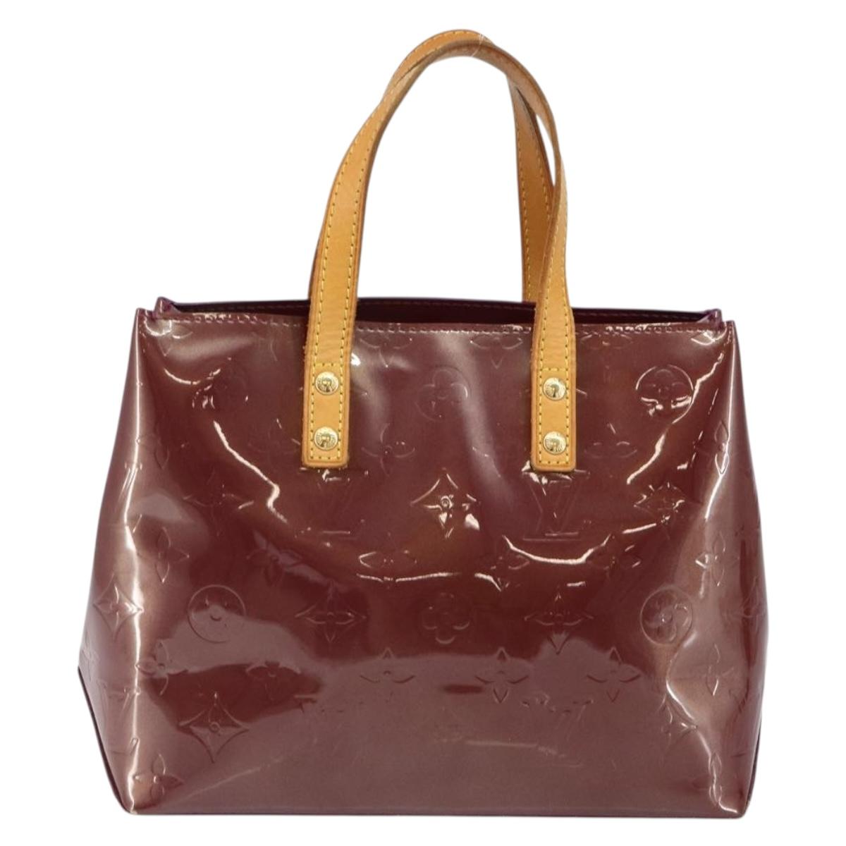 LOUIS VUITTON Monogram Vernis Reade PM Hand Bag Purple Viole M93578 Auth 146503