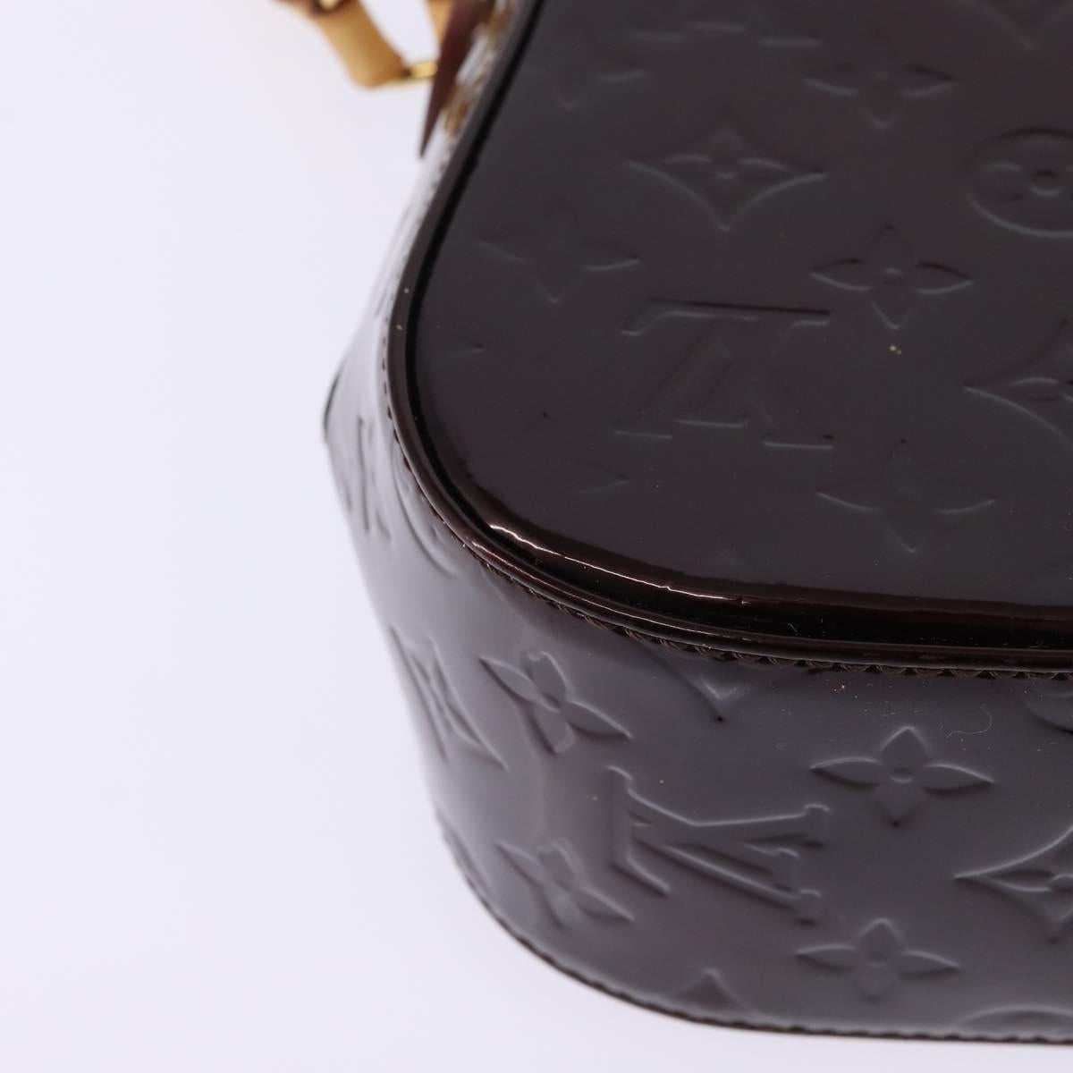 LOUIS VUITTON Vernis Bell Flower GM Shoulder Bag Amarante M91707 LV Auth 146504