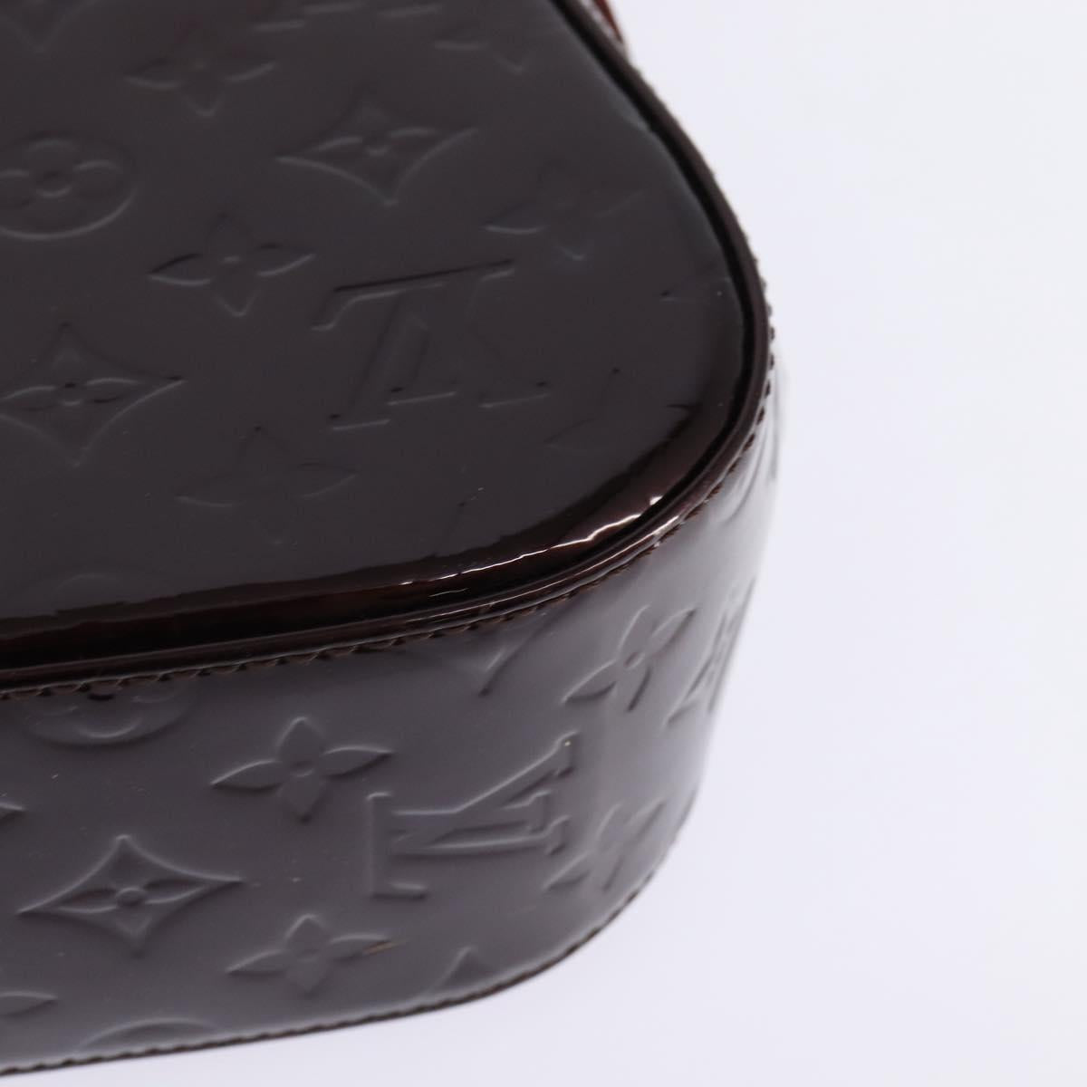 LOUIS VUITTON Vernis Bell Flower GM Shoulder Bag Amarante M91707 LV Auth 146504