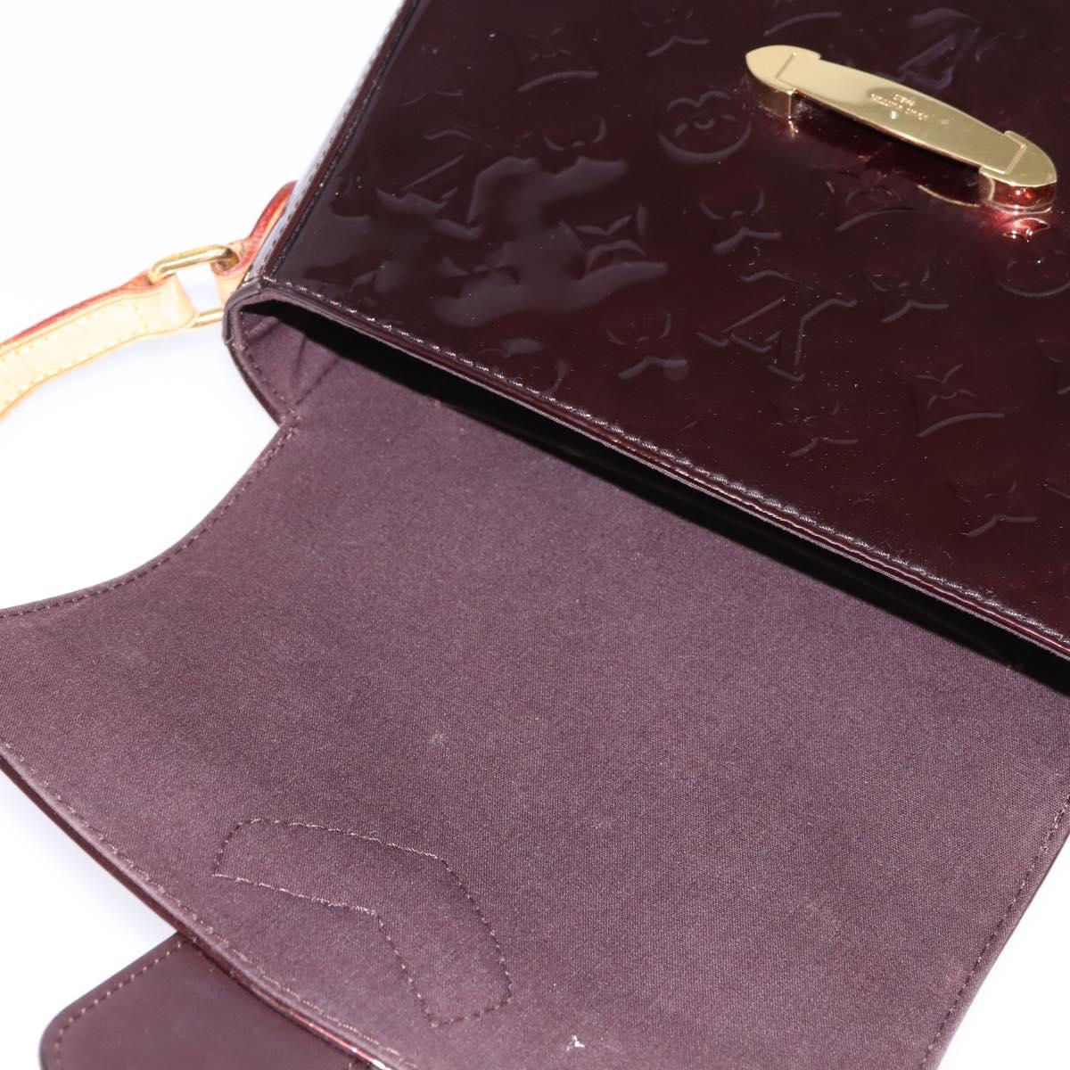 LOUIS VUITTON Vernis Bell Flower GM Shoulder Bag Amarante M91707 LV Auth 146504