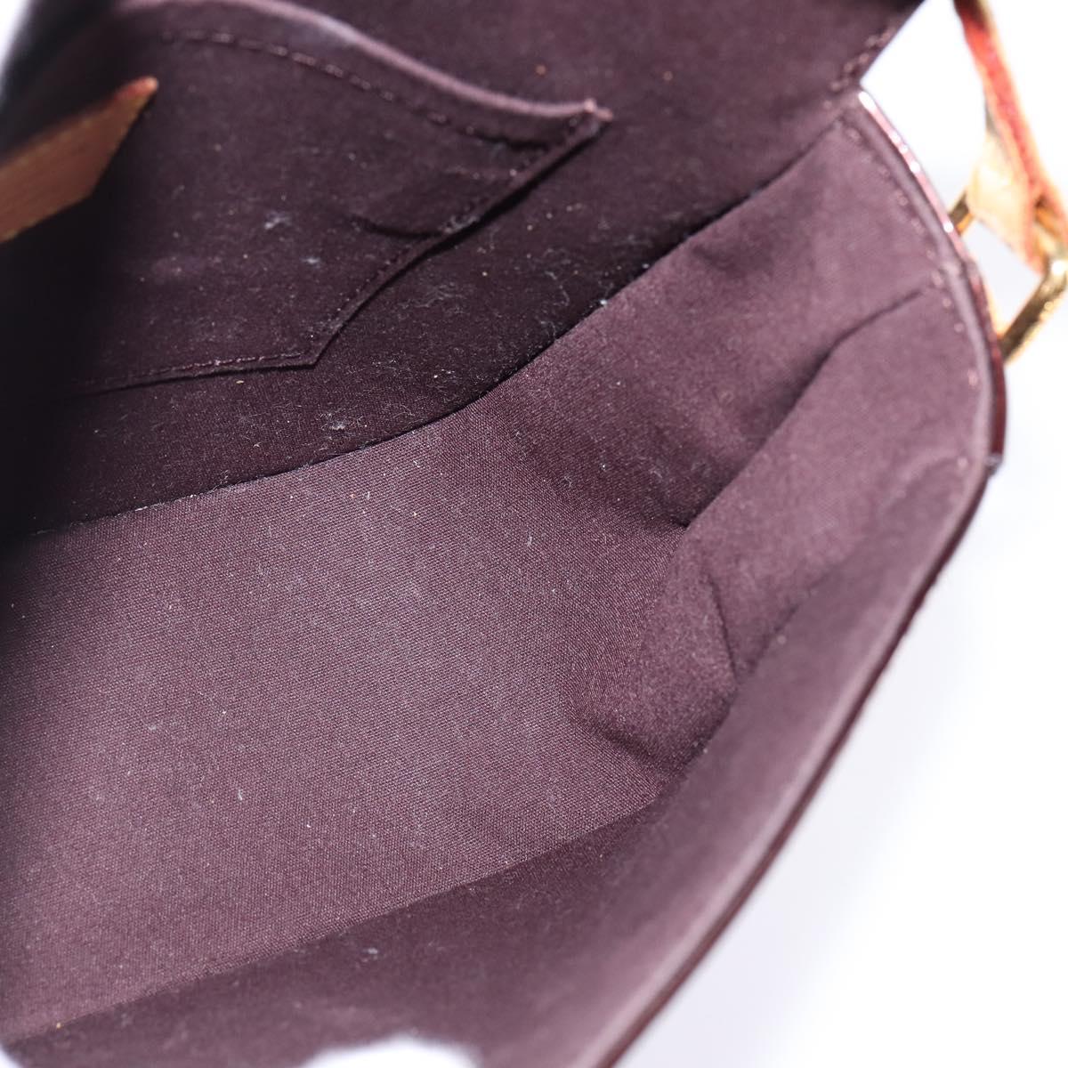 LOUIS VUITTON Vernis Bell Flower GM Shoulder Bag Amarante M91707 LV Auth 146504