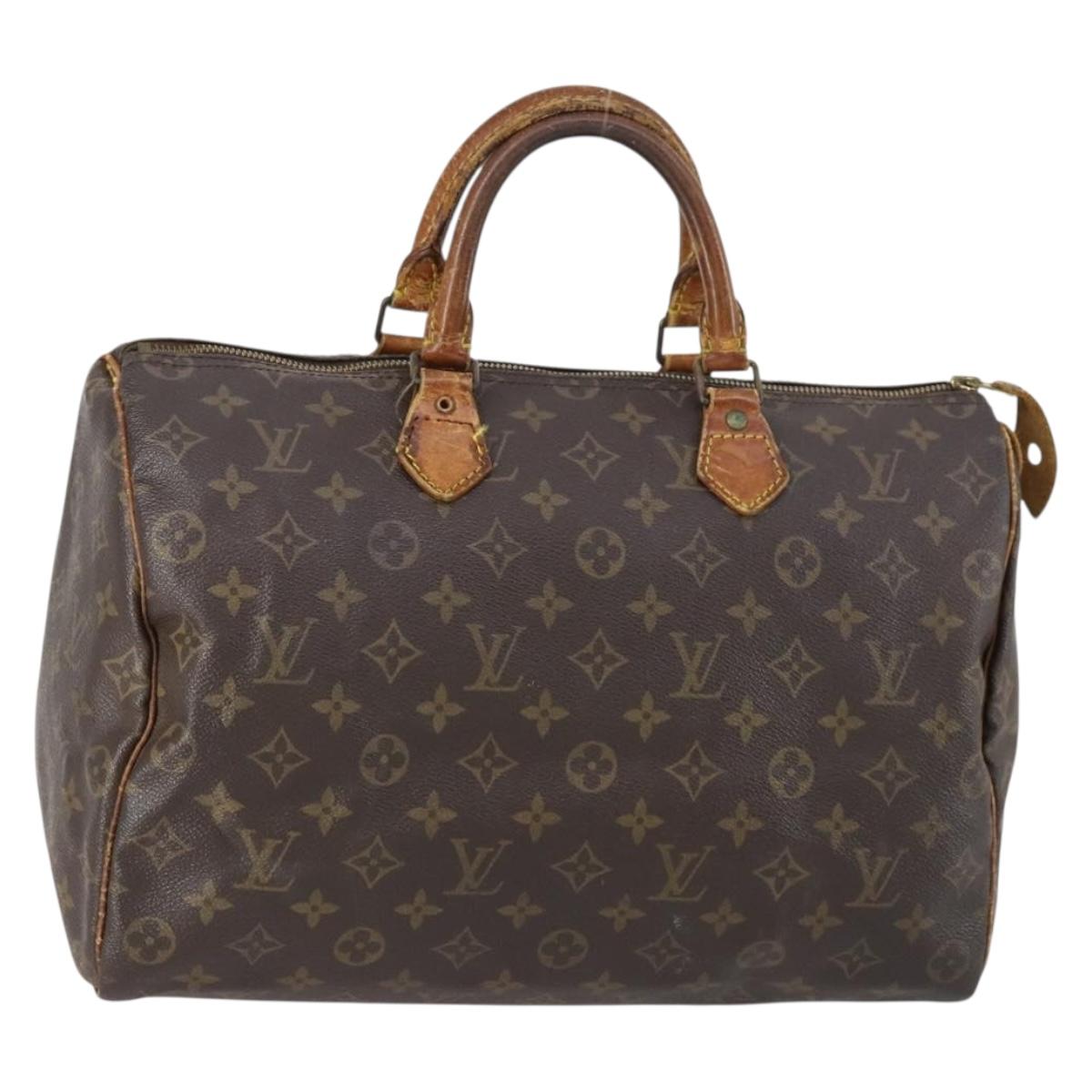 LOUIS VUITTON Monogram Speedy 35 Hand Bag M41524 LV Auth 146511