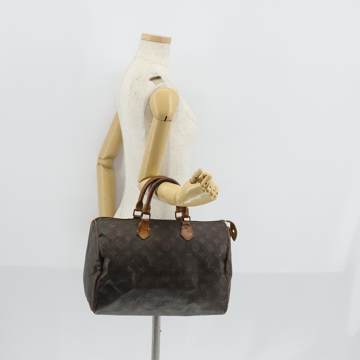 LOUIS VUITTON Monogram Speedy 35 Hand Bag M41524 LV Auth 146511