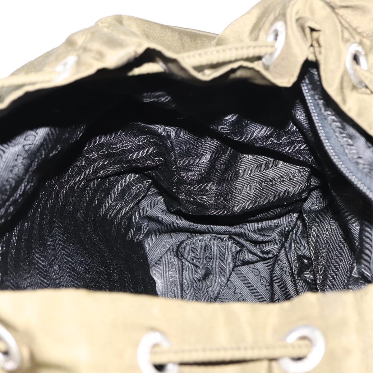 PRADA Backpack Nylon Khaki Auth 146518