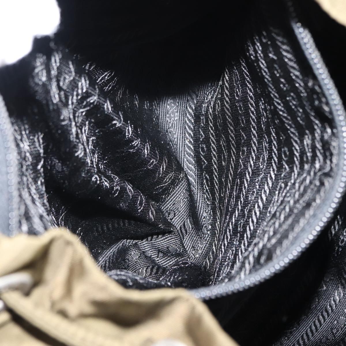 PRADA Backpack Nylon Khaki Auth 146518