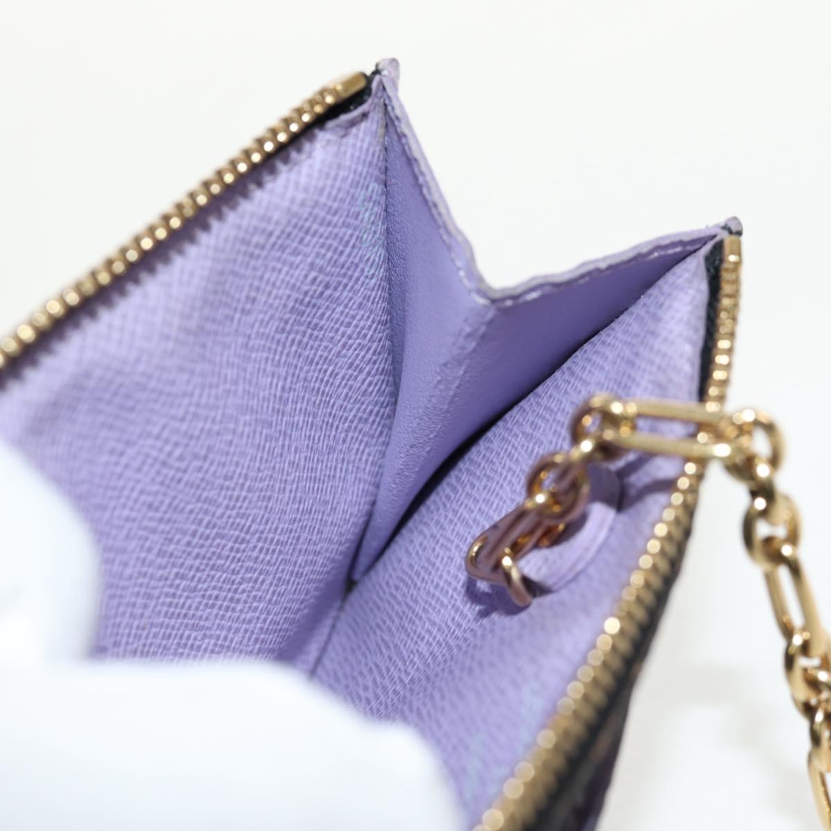 LOUIS VUITTON Multicolor Pochette Cles NM Coin Purse Black M60279 Auth 146522V