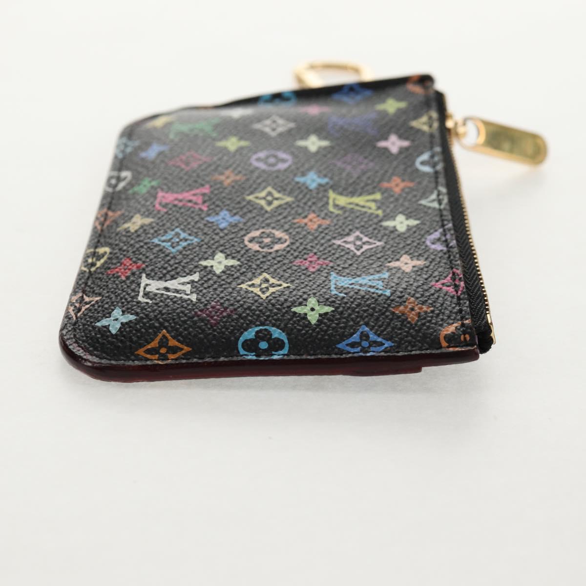 LOUIS VUITTON Multicolor Pochette Cles NM Coin Purse Black M60279 Auth 146522V