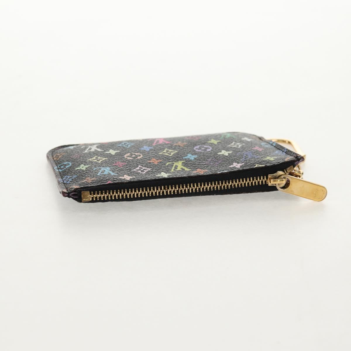 LOUIS VUITTON Multicolor Pochette Cles NM Coin Purse Black M60279 Auth 146522V