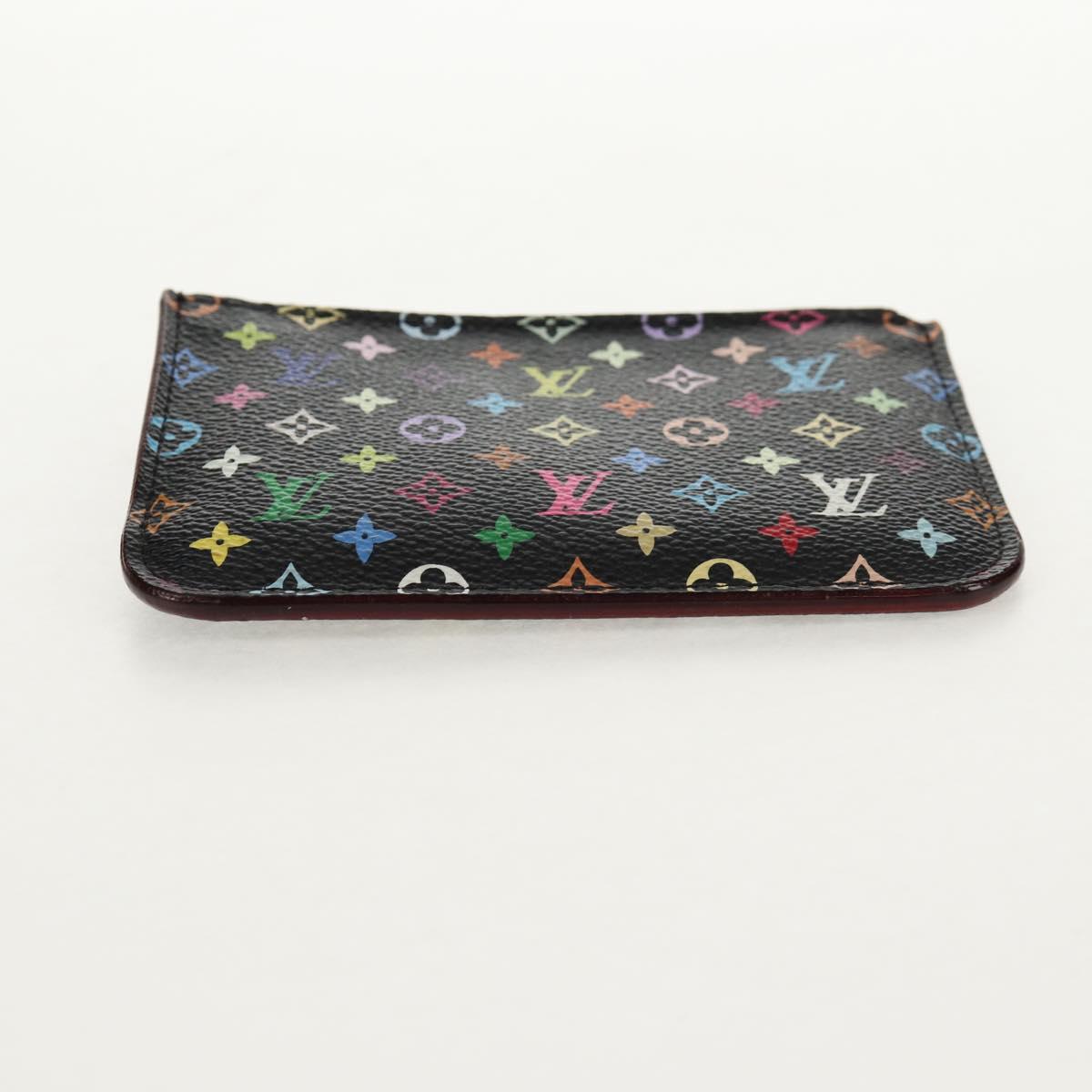 LOUIS VUITTON Multicolor Pochette Cles NM Coin Purse Black M60279 Auth 146522V