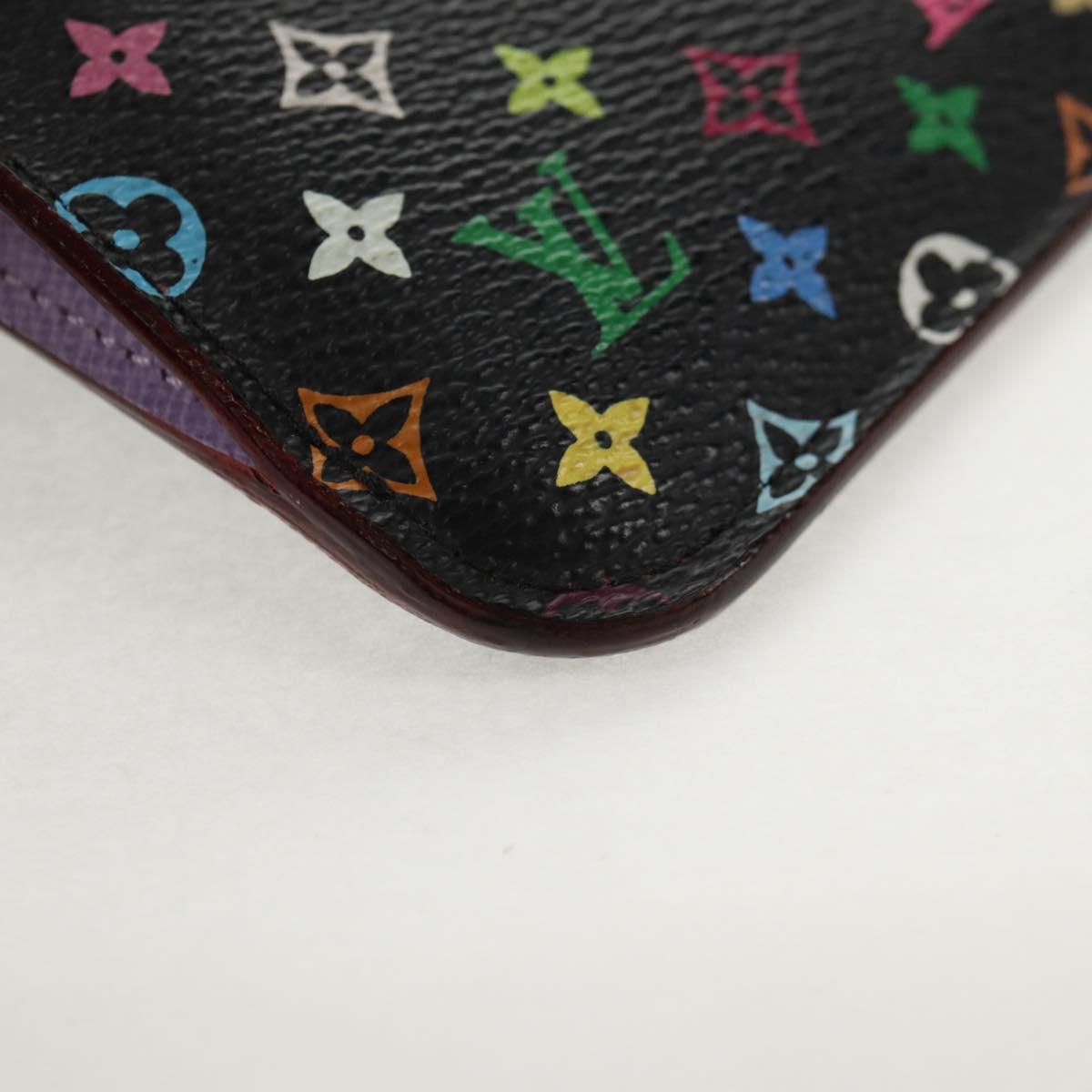 LOUIS VUITTON Multicolor Pochette Cles NM Coin Purse Black M60279 Auth 146522V
