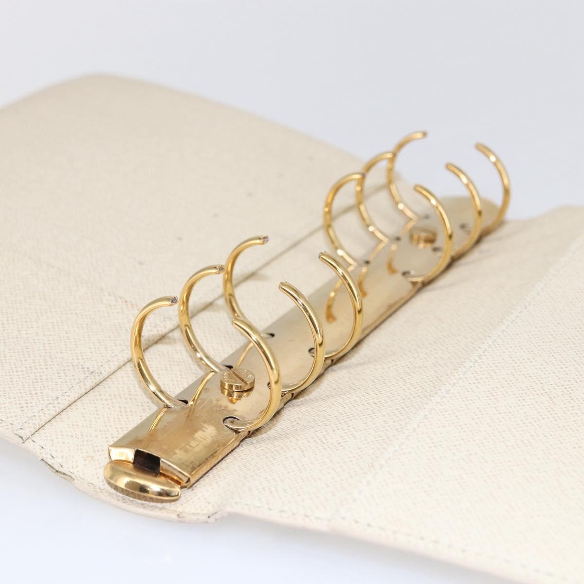 LOUIS VUITTON Damier Azur Agenda MM Day Planner Cover R20707 LV Auth 146523