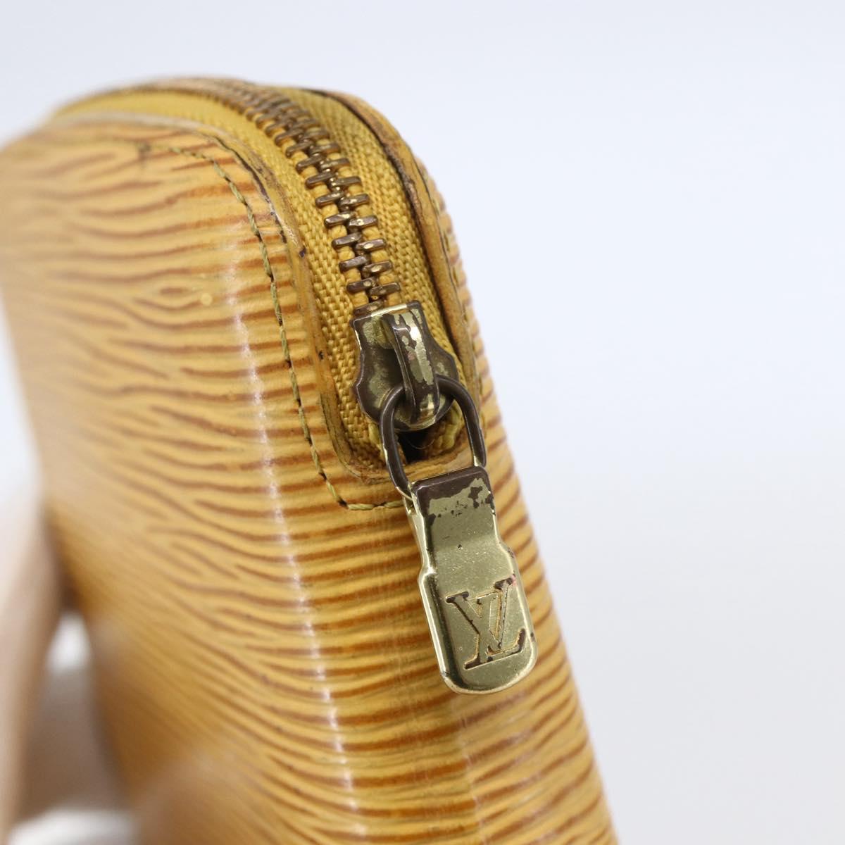 LOUIS VUITTON Epi Agenda Geot Travel Case Yellow M63879 LV Auth 146524