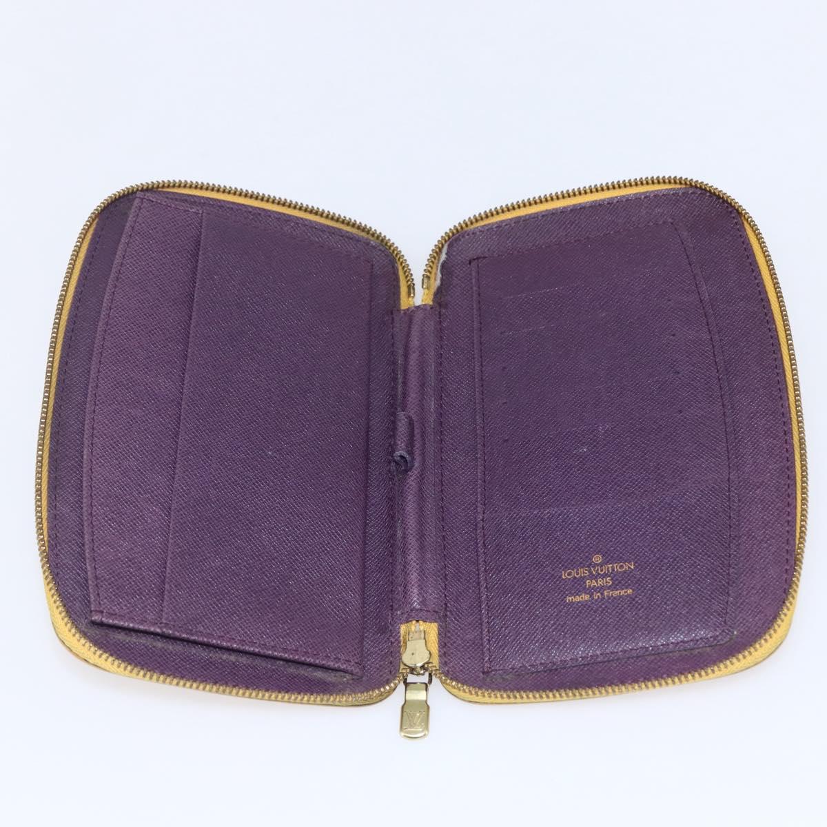 LOUIS VUITTON Epi Agenda Geot Travel Case Yellow M63879 LV Auth 146524