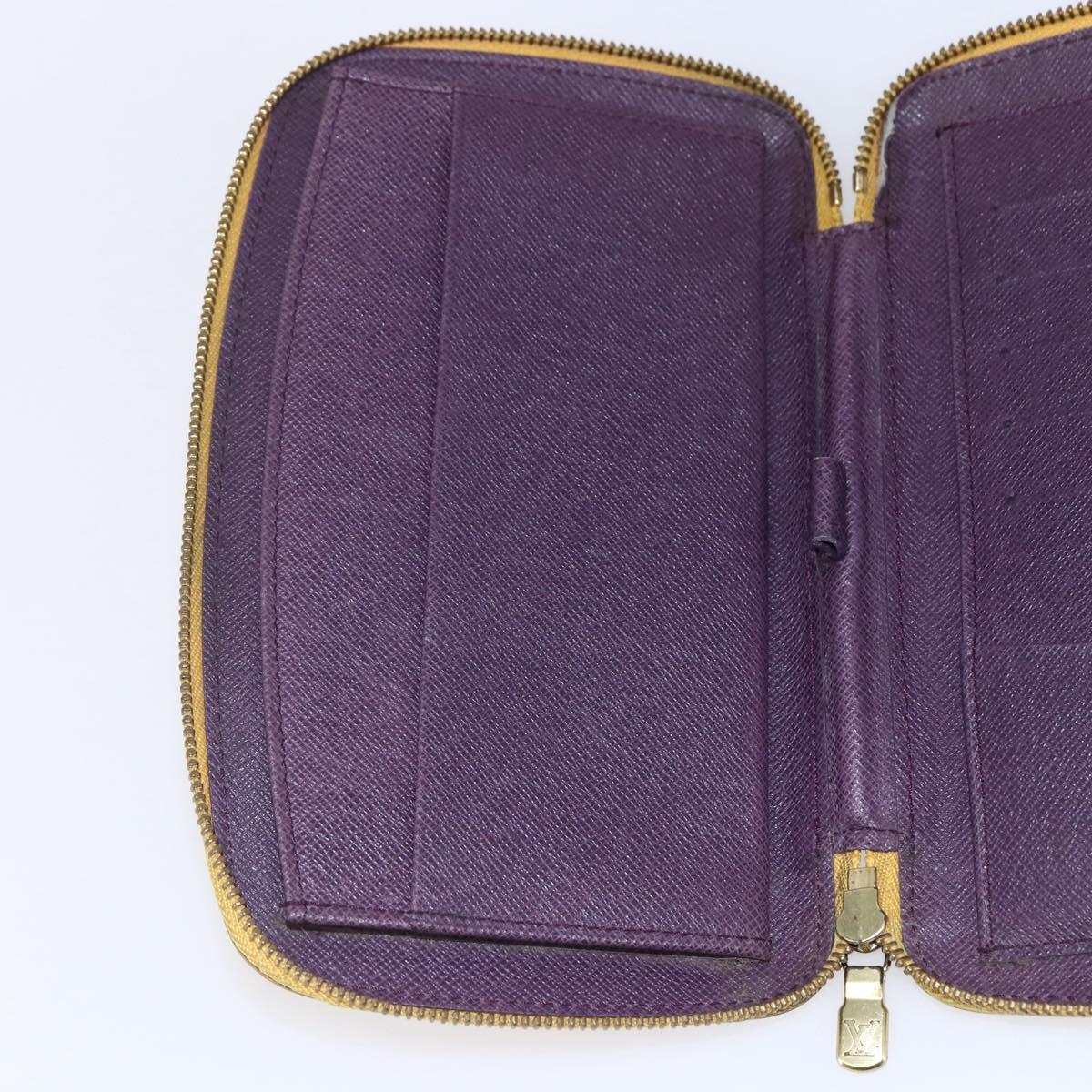 LOUIS VUITTON Epi Agenda Geot Travel Case Yellow M63879 LV Auth 146524