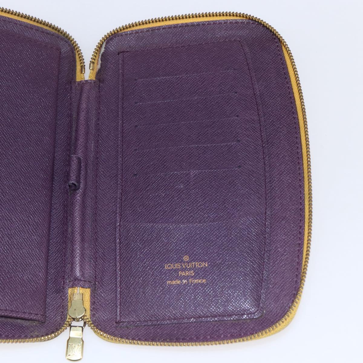 LOUIS VUITTON Epi Agenda Geot Travel Case Yellow M63879 LV Auth 146524