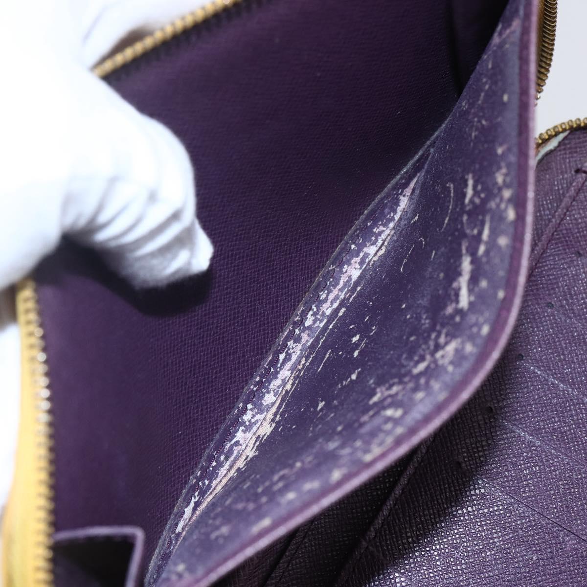 LOUIS VUITTON Epi Agenda Geot Travel Case Yellow M63879 LV Auth 146524