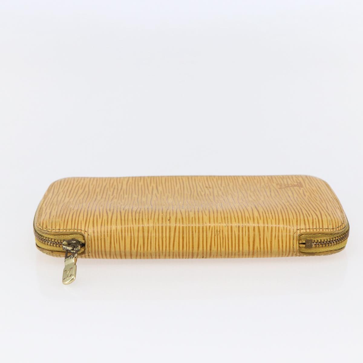 LOUIS VUITTON Epi Agenda Geot Travel Case Yellow M63879 LV Auth 146524