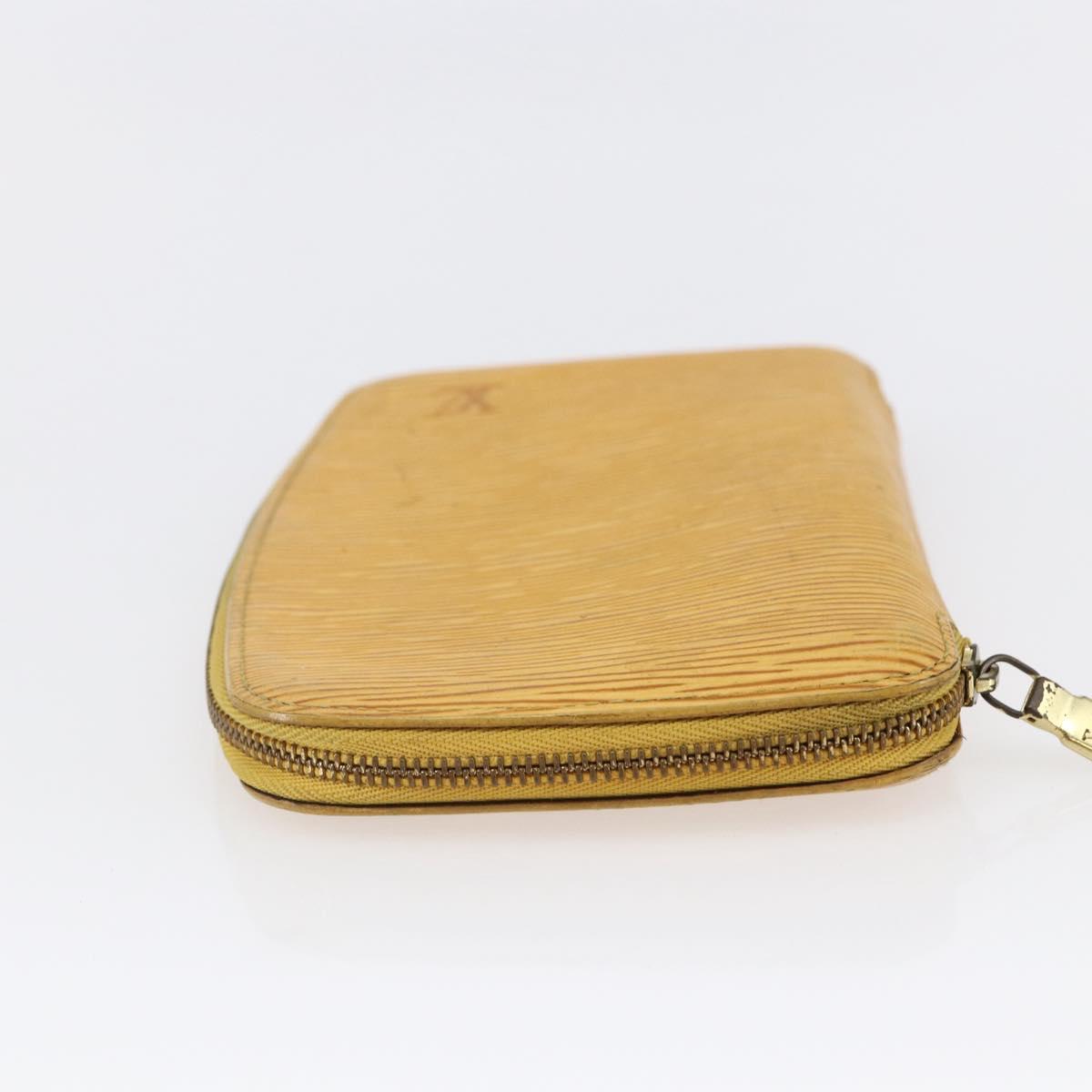 LOUIS VUITTON Epi Agenda Geot Travel Case Yellow M63879 LV Auth 146524