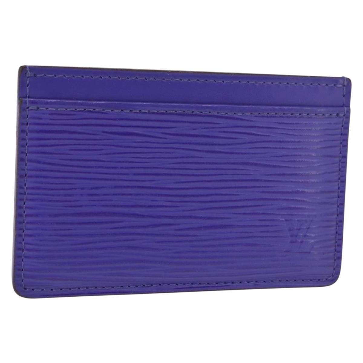 LOUIS VUITTON Epi Porte Cartes Simple Card Case Purple Fig M6032G LV Auth 146525