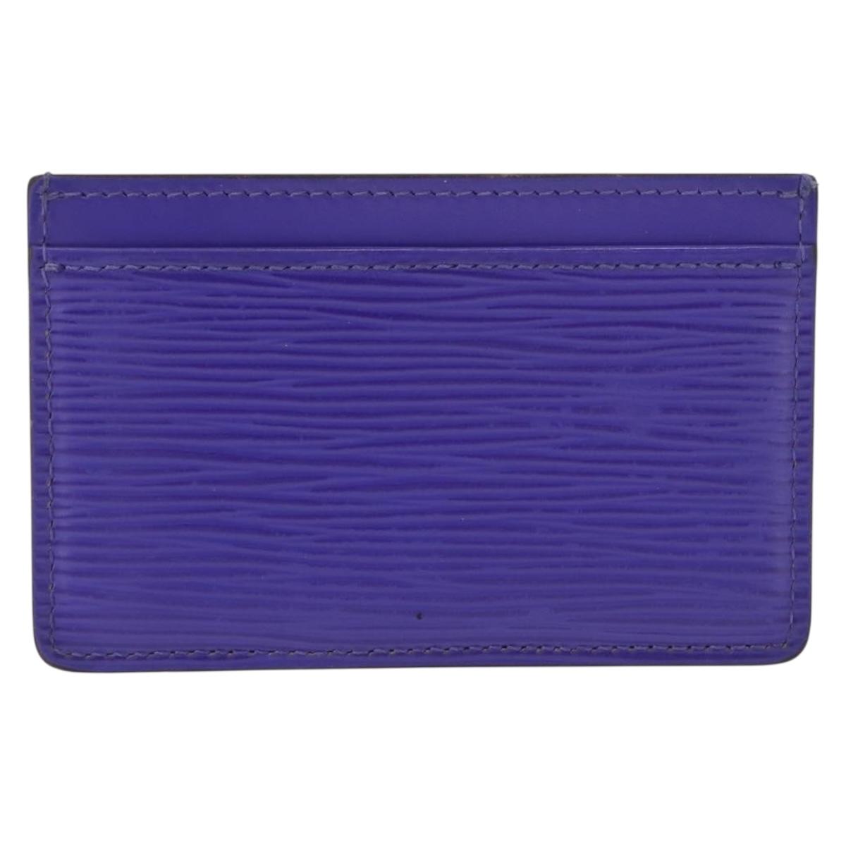 LOUIS VUITTON Epi Porte Cartes Simple Card Case Purple Fig M6032G LV Auth 146525