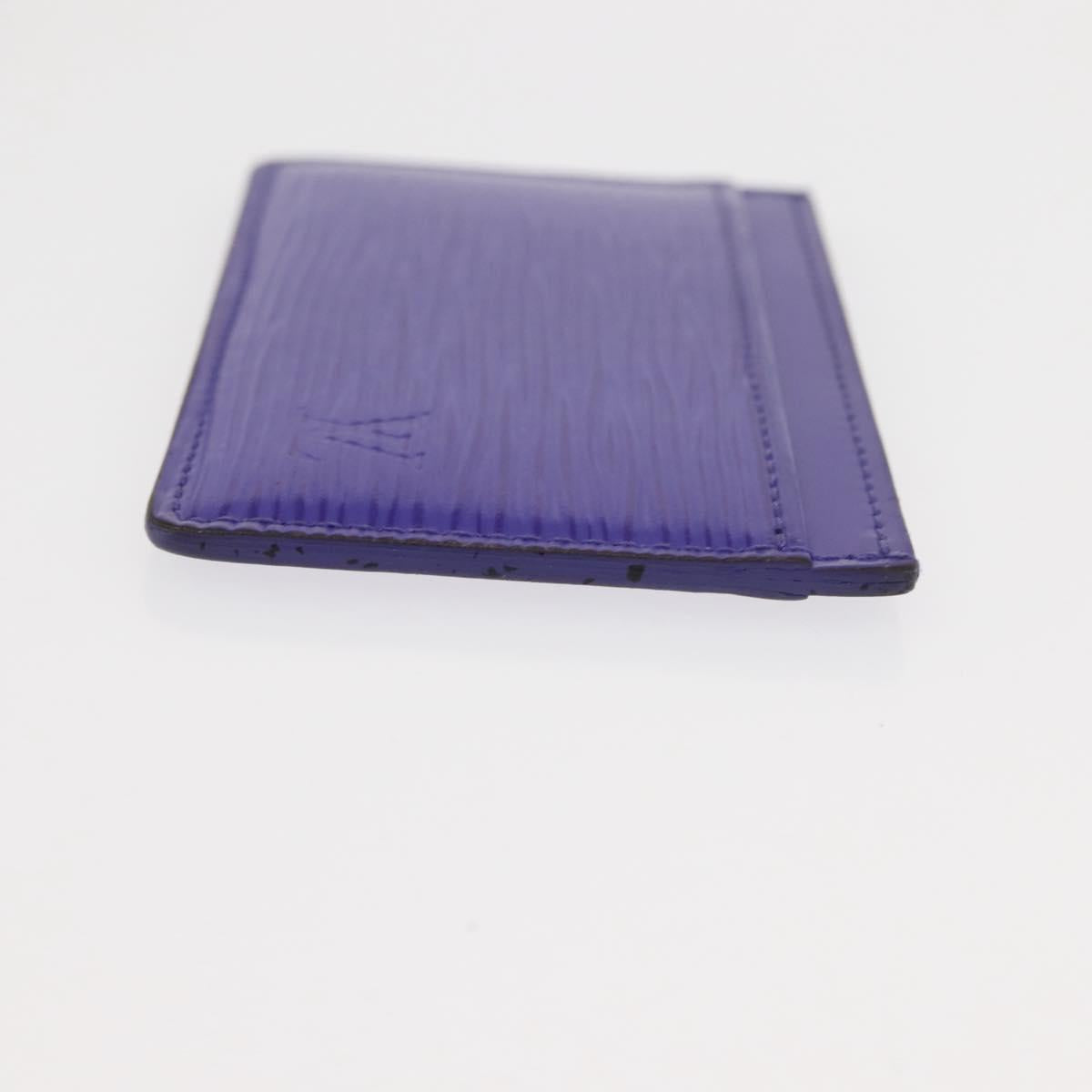 LOUIS VUITTON Epi Porte Cartes Simple Card Case Purple Fig M6032G LV Auth 146525