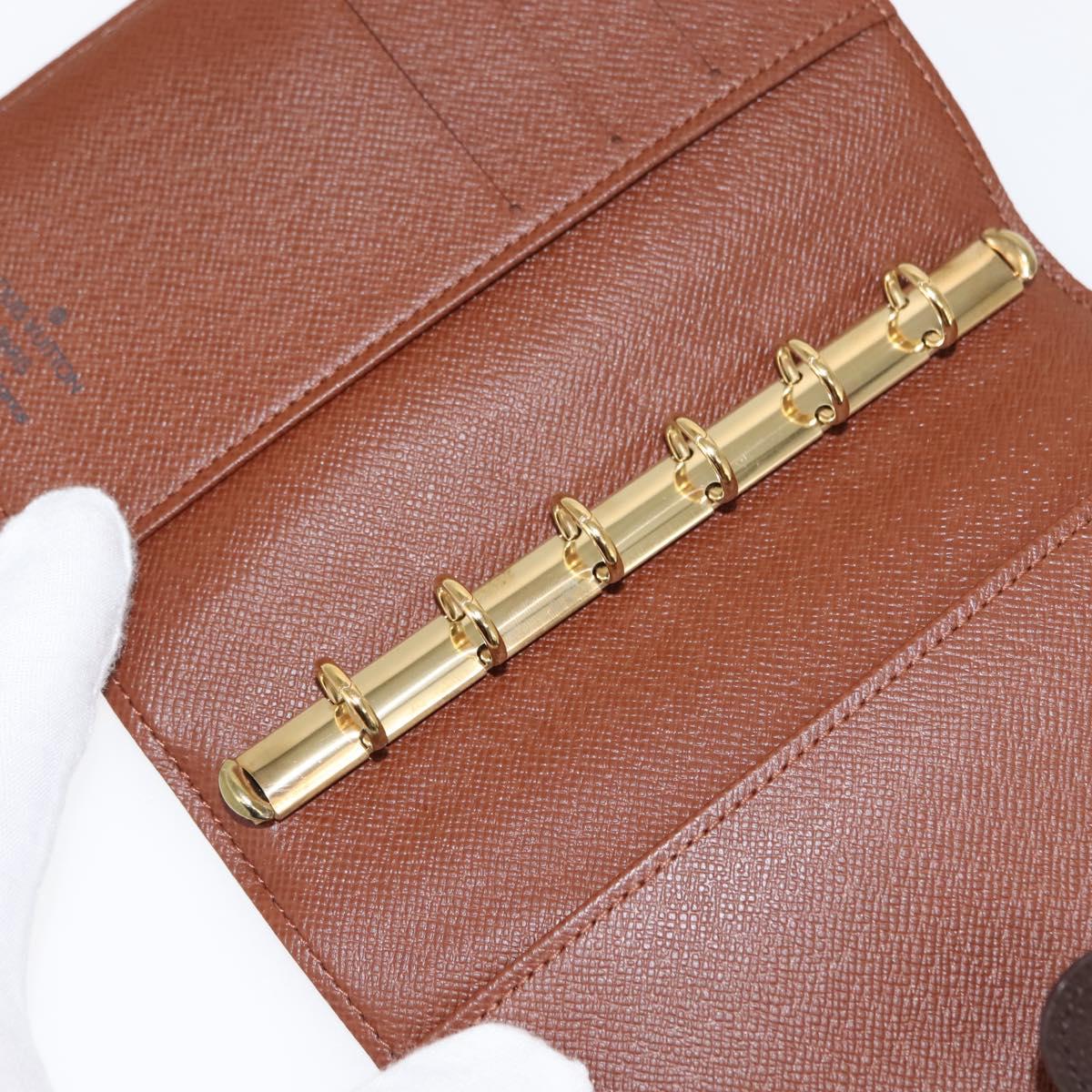 LOUIS VUITTON Monogram Agenda PM Day Planner Cover R20005 LV Auth 146528