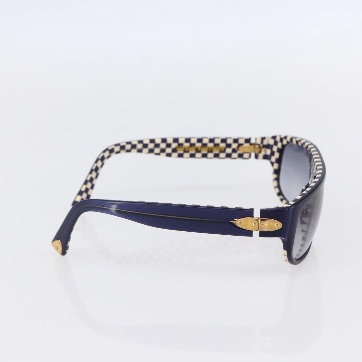 LOUIS VUITTON Damier Sunglasses plastic Navy Z0014E LV Auth 146529