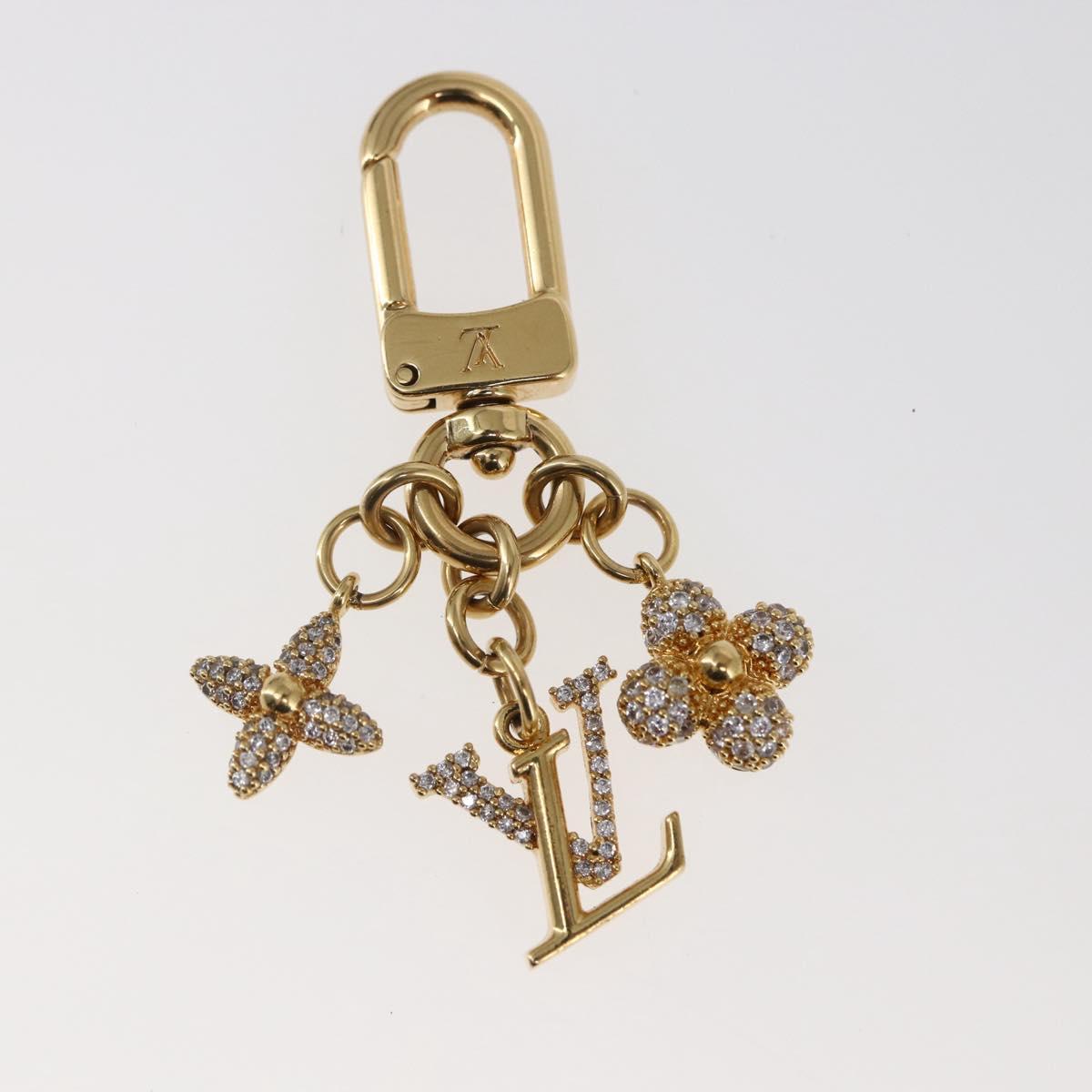 LOUIS VUITTON Micro Charm LV Iconic Key Holder metal Gold M01566 LV Auth 146531