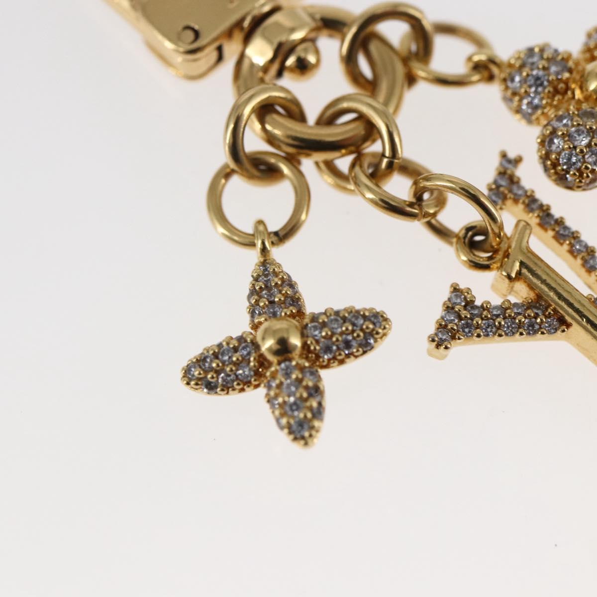 LOUIS VUITTON Micro Charm LV Iconic Key Holder metal Gold M01566 LV Auth 146531