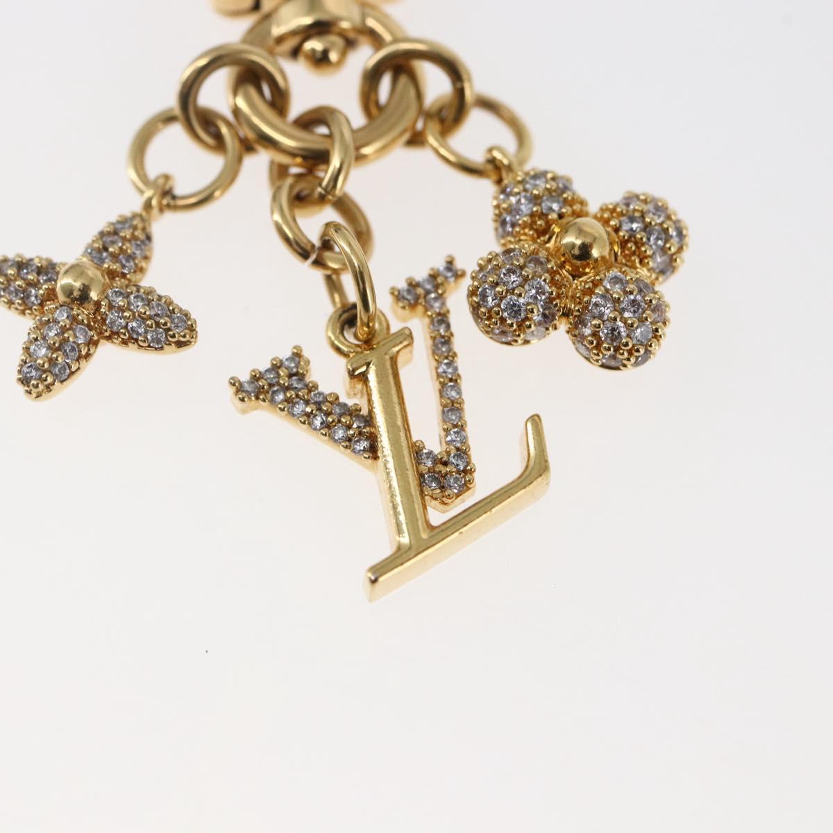 LOUIS VUITTON Micro Charm LV Iconic Key Holder metal Gold M01566 LV Auth 146531