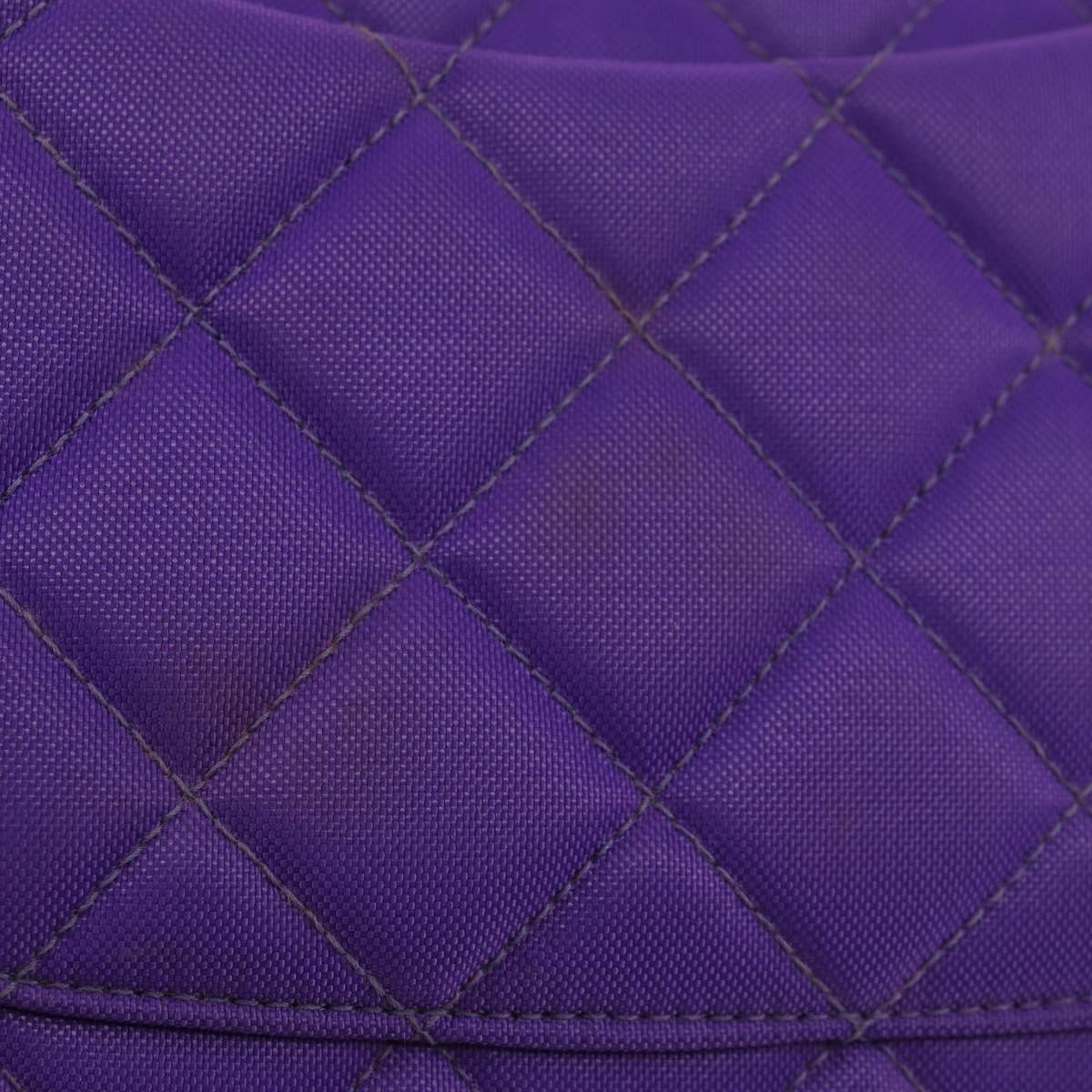 CHANEL Matelasse 25 Chain Shoulder Bag Nylon Purple Gold CC Auth 146533SM