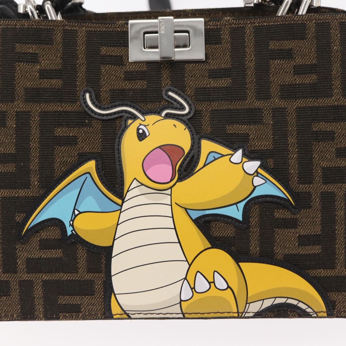 FENDI POKÉMON Fragment Collaboration Peek A Boo Bag 2way Brown Auth 146549SM