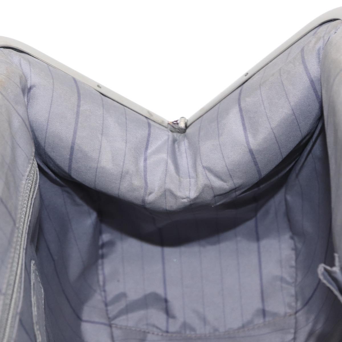 CHANEL Matelasse Chain Bag Patent leather 2way Purple Silver CC Auth 146555V