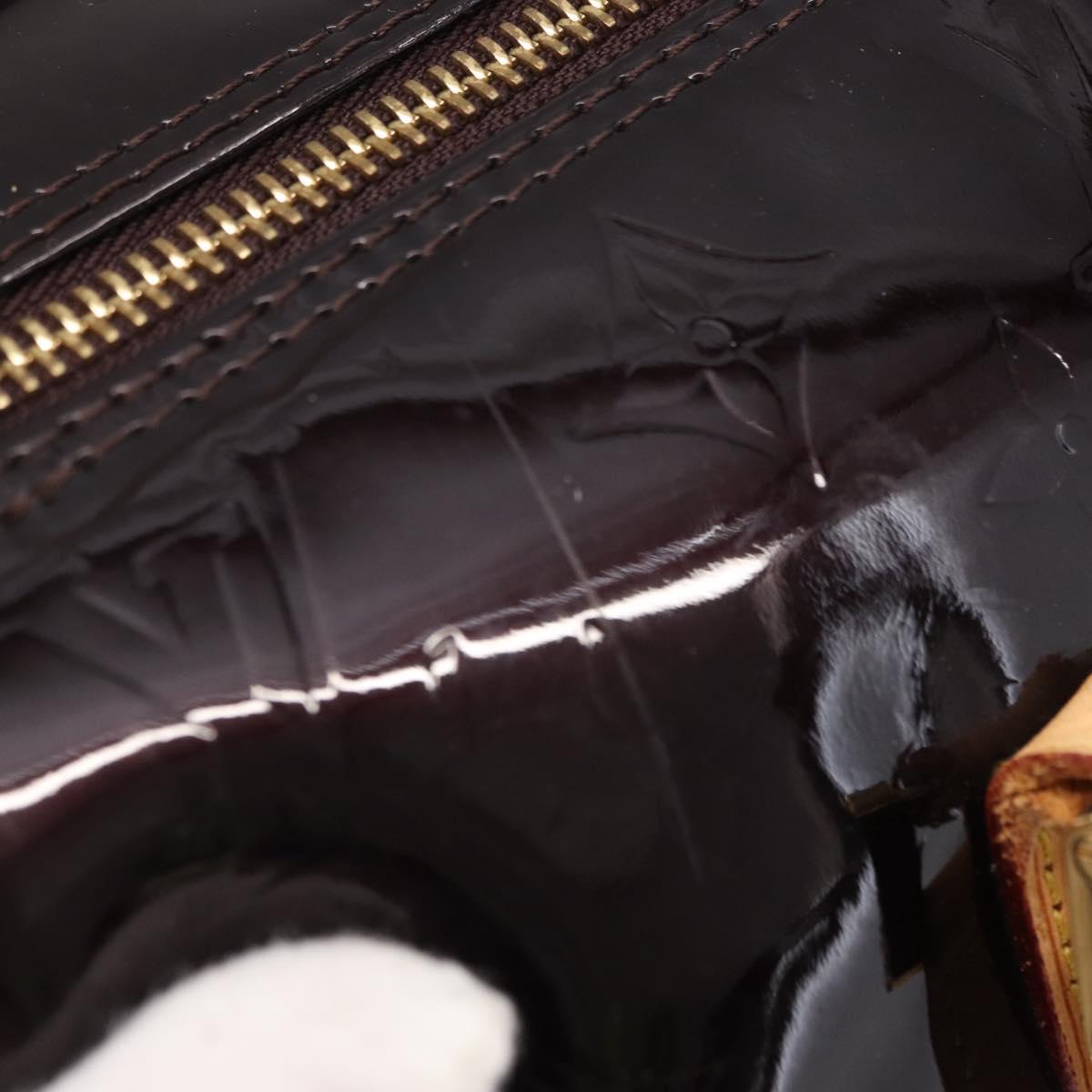 LOUIS VUITTON Monogram Vernis Bedford Hand Bag Amarante M91996 LV Auth 146559V