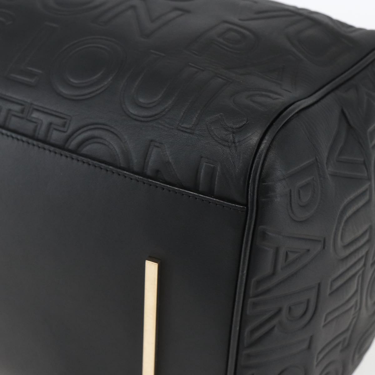 LOUIS VUITTON Paris Speedy Cube Hand Bag Leather Black M95816 LV Auth 146562SM