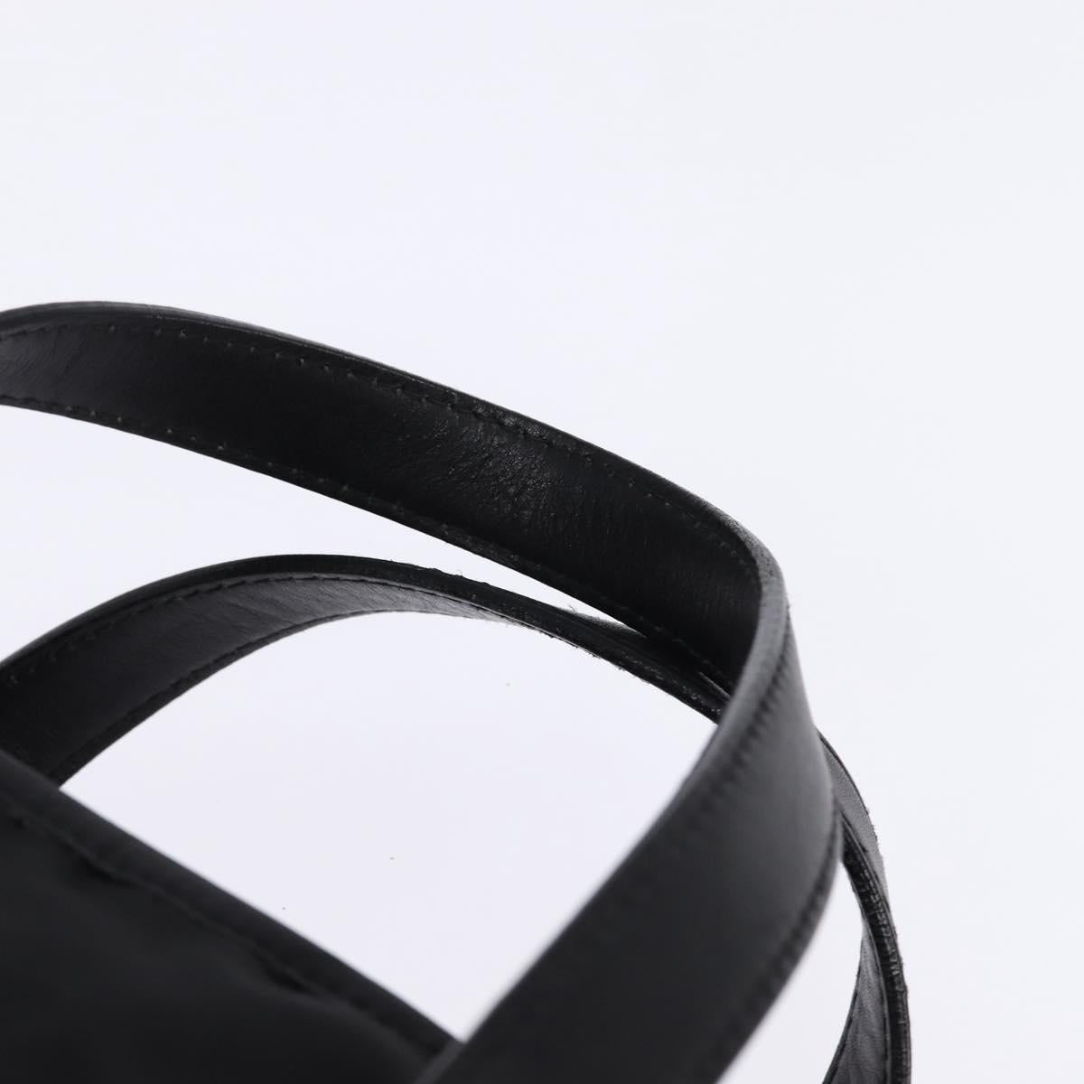 PRADA Business Bag Nylon Black Silver Auth 146573