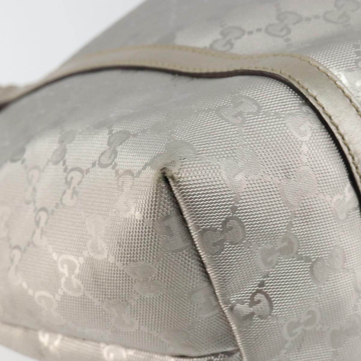 GUCCI GG Implementation Tote Bag Silver 197953 Auth 146574