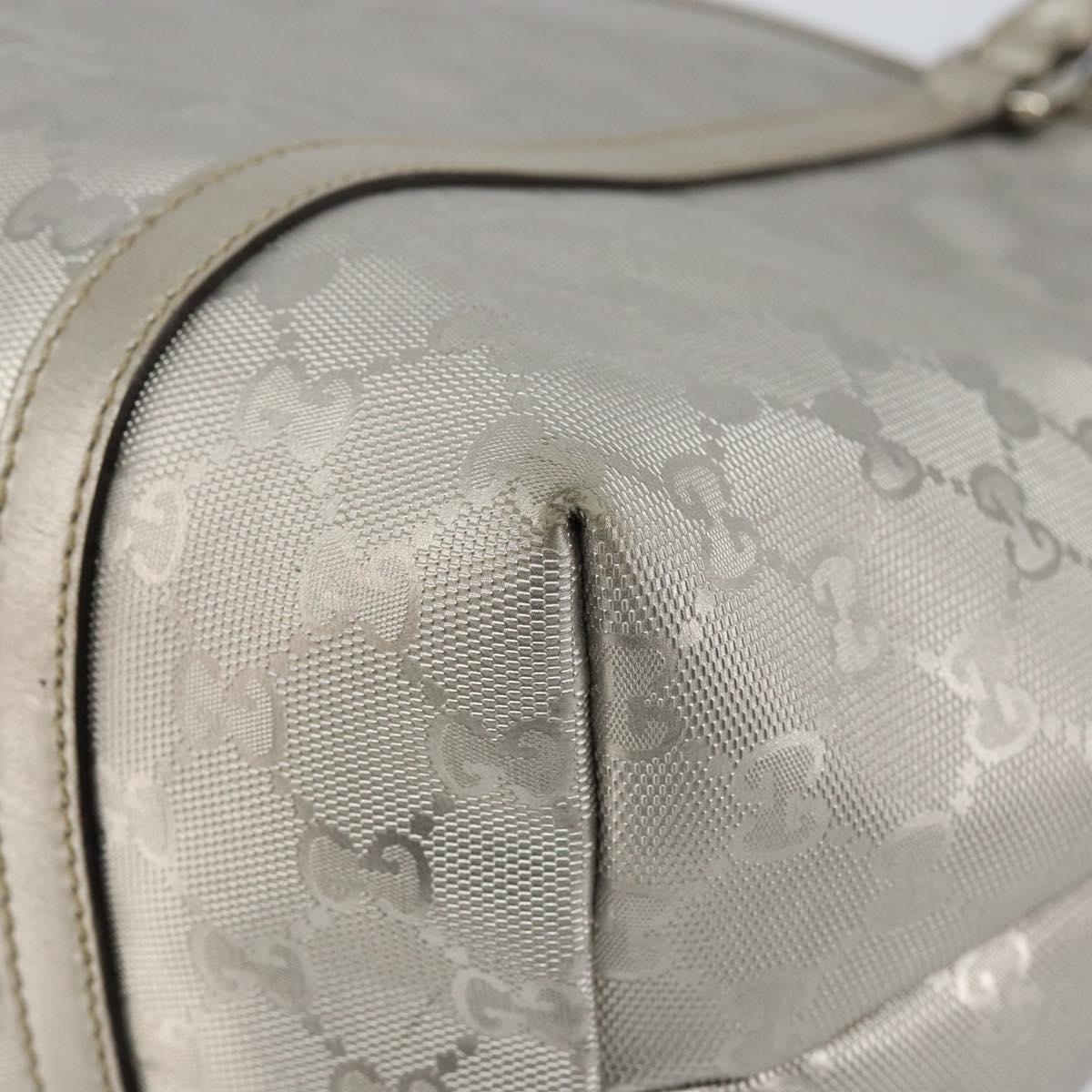 GUCCI GG Implementation Tote Bag Silver 197953 Auth 146574