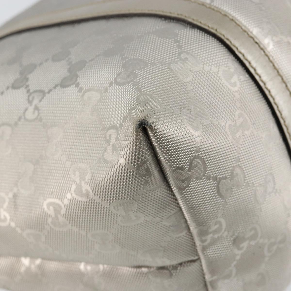 GUCCI GG Implementation Tote Bag Silver 197953 Auth 146574