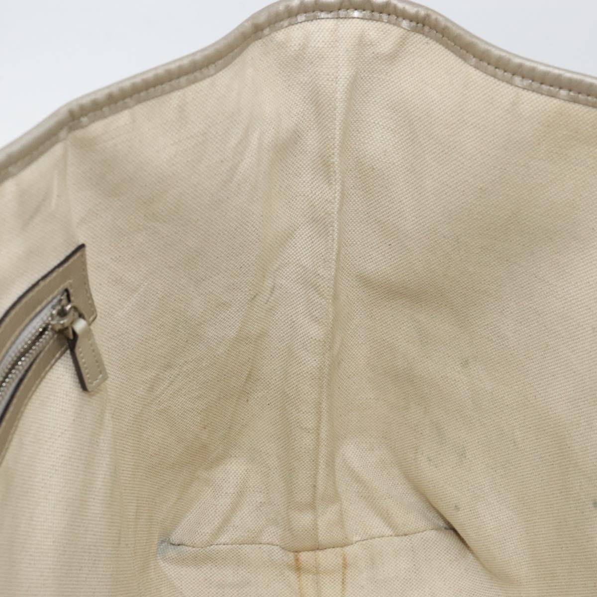 GUCCI GG Implementation Tote Bag Silver 197953 Auth 146574