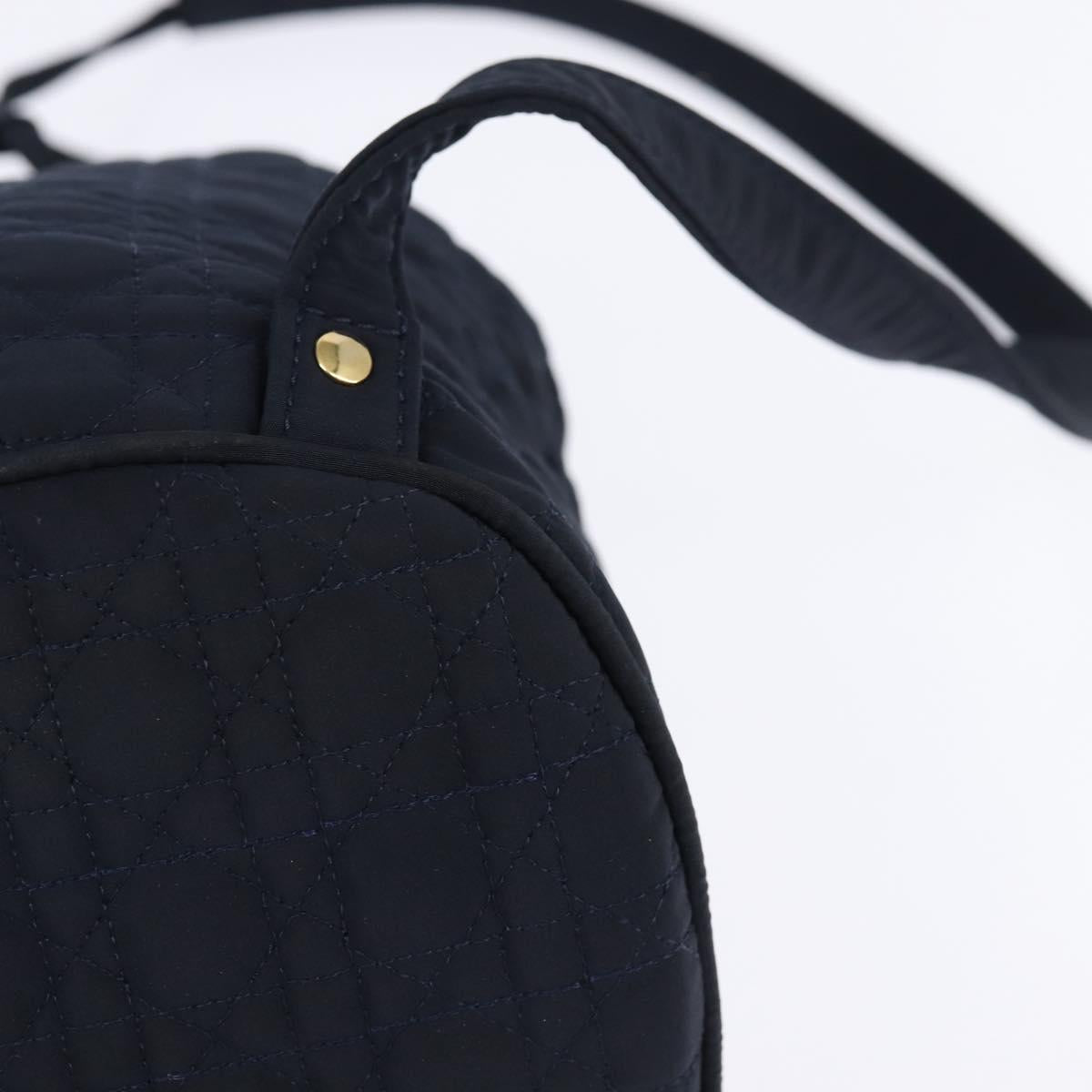 Christian Dior Canage Backpack Nylon Navy Gold Auth 146576