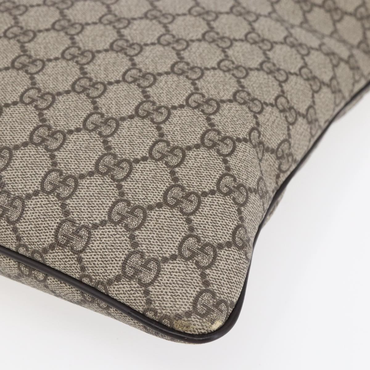 GUCCI GG Supreme Shoulder Bag PVC Beige Gold 201446 Auth 146578