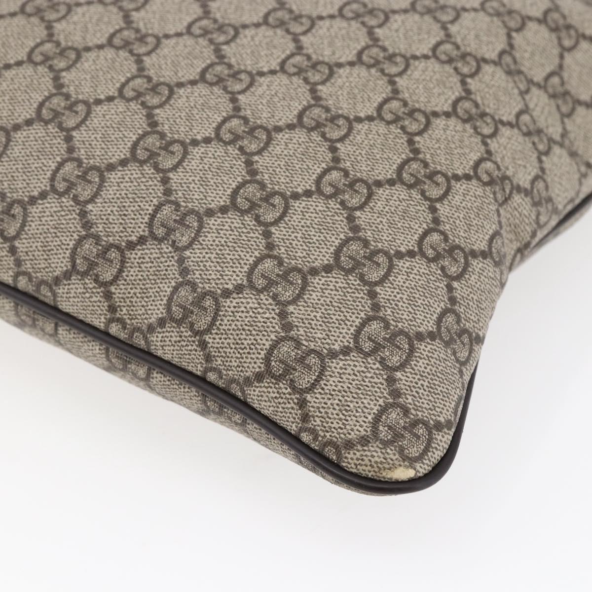 GUCCI GG Supreme Shoulder Bag PVC Beige Gold 201446 Auth 146578