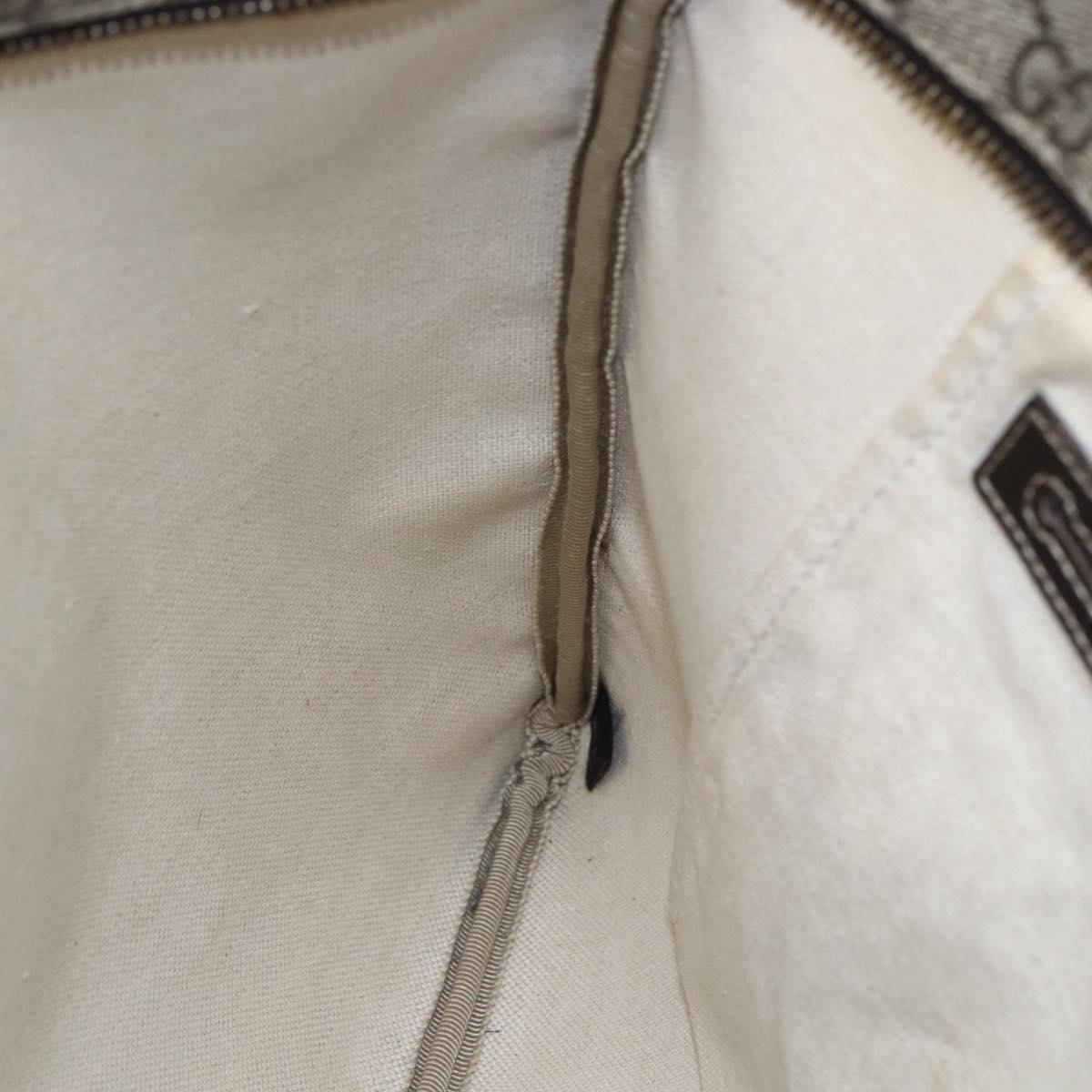 GUCCI GG Supreme Shoulder Bag PVC Beige Gold 201446 Auth 146578