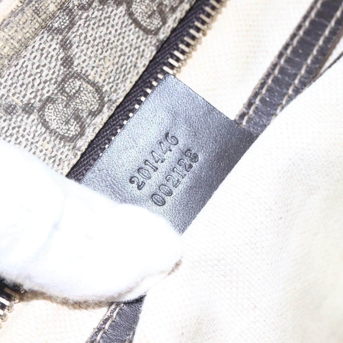 GUCCI GG Supreme Shoulder Bag PVC Beige Gold 201446 Auth 146578